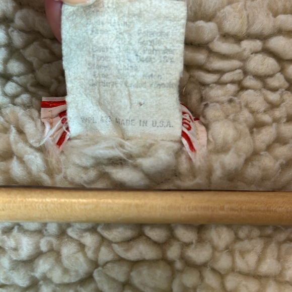 Vintage Levi’s 70’s denim Sherpa lined barn jacket chore jacket 46 XL - Picture 5 of 9